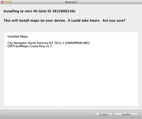 Install GPS map to Garmin from Mac
